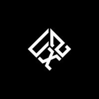uzx brev logotyp design på svart bakgrund. uzx kreativa initialer brev logotyp koncept. uzx bokstavsdesign. vektor