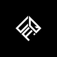 uqf brev logotyp design på svart bakgrund. uqf kreativa initialer bokstavslogotyp koncept. uqf bokstavsdesign. vektor