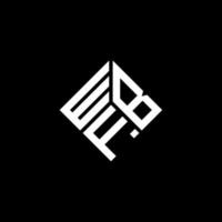 wfb brev logotyp design på svart bakgrund. wfb kreativa initialer brev logotyp koncept. wfb bokstavsdesign. vektor