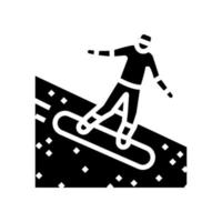 Sandsurfen Glyphen-Symbol-Vektor-Illustration vektor