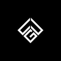 uug-Buchstaben-Logo-Design auf schwarzem Hintergrund. uug kreative Initialen schreiben Logo-Konzept. uug Briefgestaltung. vektor