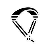 Paragliding Extremsport Glyphen-Symbol-Vektor-Illustration vektor