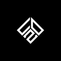 uoz-Brief-Logo-Design auf schwarzem Hintergrund. uoz kreative Initialen schreiben Logo-Konzept. uoz Briefgestaltung. vektor