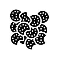 Mohn Glyphe Symbol Vektor Illustration