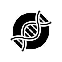 DNA-Forschungs-Glyphen-Symbol-Vektor-Illustration vektor