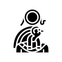 Ra Ägypten Gott Glyphe Symbol Vektor Illustration