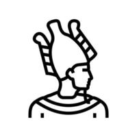 gott ägypten osiris linie symbol vektor illustration