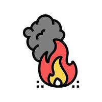 Feuer Unfall Farbe Symbol Vektor Illustration