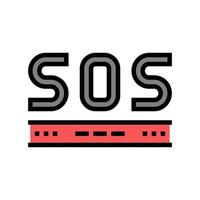 SOS-Signalfarbsymbol-Vektorillustration vektor