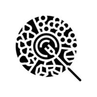 Gerichte Fondue Glyphe Symbol Vektor Illustration