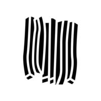 Stäbchen schneiden Auberginen-Glyphen-Symbol-Vektorillustration vektor
