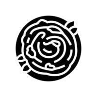 Auberginenpüree Glyph Symbol Vektor Illustration