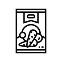 kann Karottenlinie Symbol Vektor Illustration