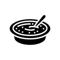 suppe gekochte karottenzutat glyph symbol vektorillustration vektor