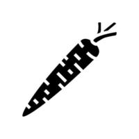 Karotten-Gemüse-Glyphen-Symbol-Vektor-Illustration vektor