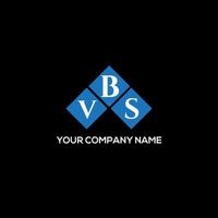 vbs-Buchstaben-Logo-Design auf schwarzem Hintergrund. vbs kreatives Initialen-Buchstaben-Logo-Konzept. vbs Briefgestaltung. vektor