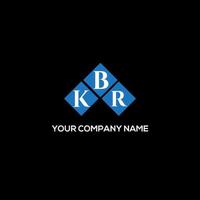 kbr-Brief-Logo-Design auf schwarzem Hintergrund. kbr kreative Initialen schreiben Logo-Konzept. kbr Briefgestaltung. vektor