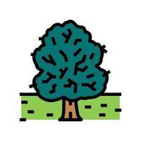 Park Baum Farbe Symbol Vektor Illustration
