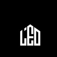 leo letter design.leo letter logotyp design på svart bakgrund. leo kreativa initialer brev logotyp koncept. leo letter design.leo letter logotyp design på svart bakgrund. l vektor