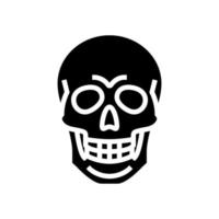 Totenkopf-Knochen-Glyphe-Symbol-Vektor-Illustration vektor