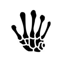 Handgelenk Knochen Glyphe Symbol Vektor Illustration