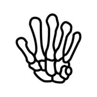 Handgelenk Knochenlinie Symbol Vektor Illustration