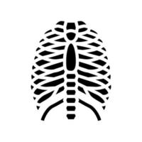Brustknochen-Glyphen-Symbol-Vektor-Illustration vektor