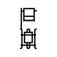 Toilettenpapierhalter Symbol Leitung Vektor Illustration