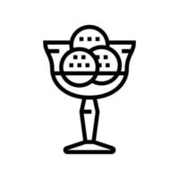 Sorbet Eis Linie Symbol Vektor Illustration