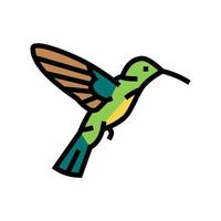 colibri fågel färg ikon vektor illustration