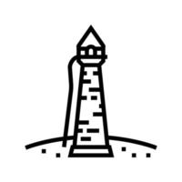 Turm Märchen Baulinie Symbol Vektor Illustration