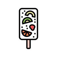 frukt glass färg ikon vektor illustration