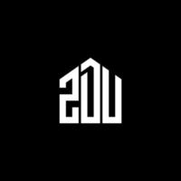 zdu-Brief-Logo-Design auf schwarzem Hintergrund. zdu kreative Initialen schreiben Logo-Konzept. zdu Briefgestaltung. vektor