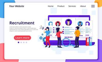 Online-Rekrutierungs-Landingpage vektor