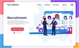 Landingpage des Rekrutierungsprozesses vektor