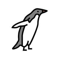 Pinguin Vogel Farbe Symbol Vektor Illustration