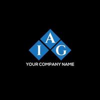 IAG-Brief-Design. IAG-Brief-Logo-Design auf schwarzem Hintergrund. iag kreatives Initialen-Buchstaben-Logo-Konzept. IAG-Brief-Design. IAG-Brief-Logo-Design auf schwarzem Hintergrund. ich vektor