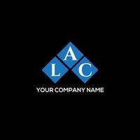 lac-Buchstaben-Design. Lac-Buchstaben-Logo-Design auf schwarzem Hintergrund. lac kreative Initialen schreiben Logo-Konzept. lac-Buchstaben-Design. Lac-Buchstaben-Logo-Design auf schwarzem Hintergrund. l vektor