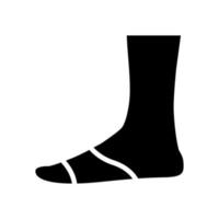 zehenabdeckung socke glyph symbol vektor isolierte illustration