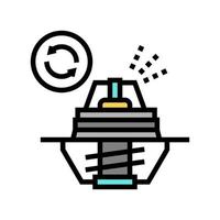 Thermostat Ersatz Farbsymbol Vektor isolierte Illustration