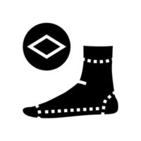 isolierte Illustration des Sommersocken-Glyphen-Symbolvektors vektor