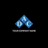 dac-Buchstaben-Logo-Design auf schwarzem Hintergrund. dac kreative Initialen schreiben Logo-Konzept. dac-Briefgestaltung. vektor