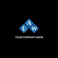 Eaw-Buchstaben-Logo-Design auf schwarzem Hintergrund. eaw kreative Initialen schreiben Logo-Konzept. Eaw Briefdesign. vektor