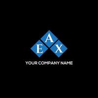 EAX-Brief-Logo-Design auf schwarzem Hintergrund. eax kreatives Initialen-Buchstaben-Logo-Konzept. eax Briefgestaltung. vektor