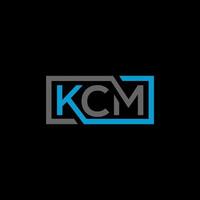 kcm-Brief-Logo-Design auf schwarzem Hintergrund. kcm kreative Initialen schreiben Logo-Konzept. kcm Briefgestaltung. vektor