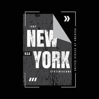 New York Brooklyn T-Shirt und Bekleidungsdesign vektor