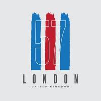 london t-shirt und bekleidungsdesign vektor