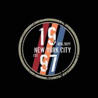 New York City-Typografie-Vektor-T-Shirt-Design vektor