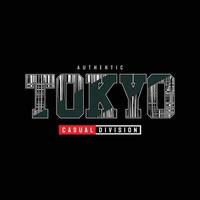 tokyo grafisk t-shirt och kläddesign vektor