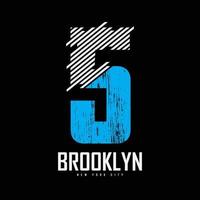 Brooklyn T-Shirt und Bekleidungsdesign vektor